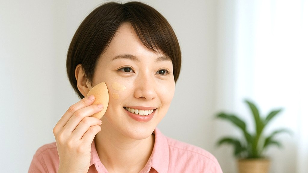 陶器肌を崩さないメイクキープ