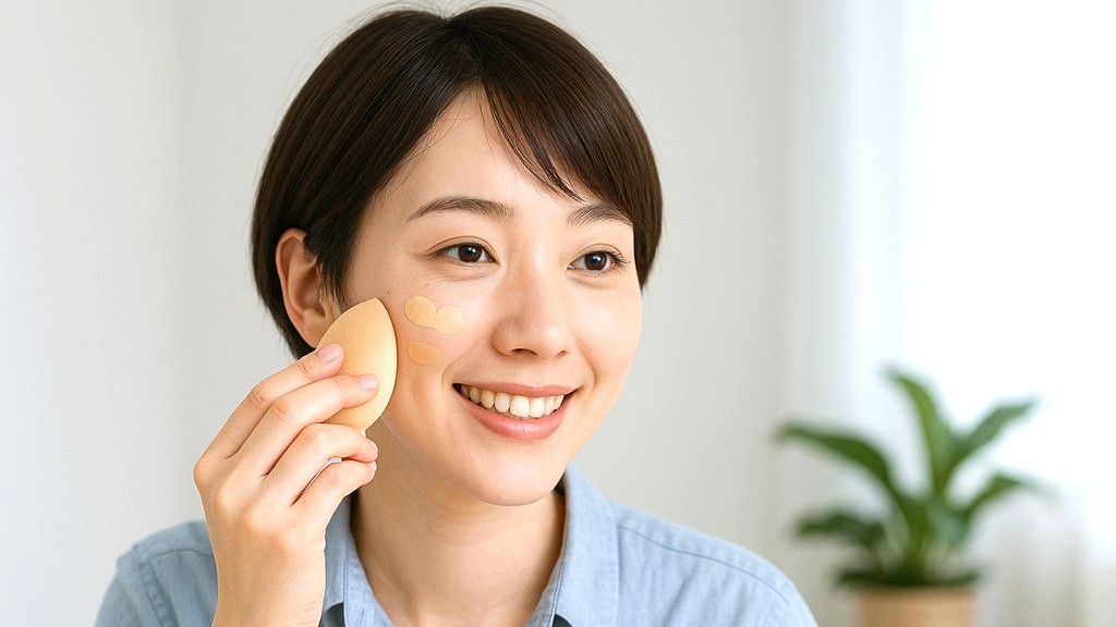 陶器肌を崩さないメイクキープ